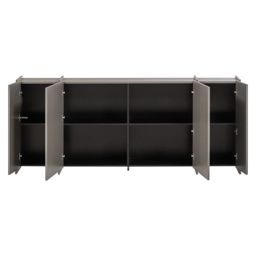 WOOOD dressoir 200 cm Brock - Essen Fineer - Warmgrijs - 85x200x44