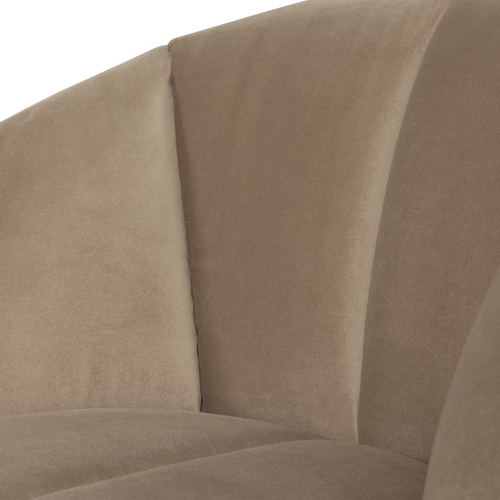 WOOOD draaifauteuil Mojo - Velvet - Khaki - 75x68x77