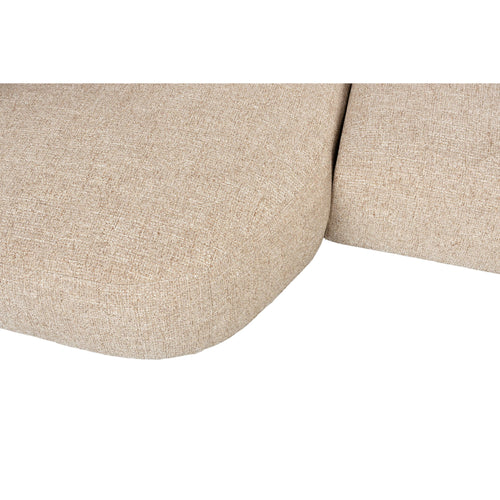 Zuiver Stones 3-zitsbank Chaise Longue Links Lichtbruin
