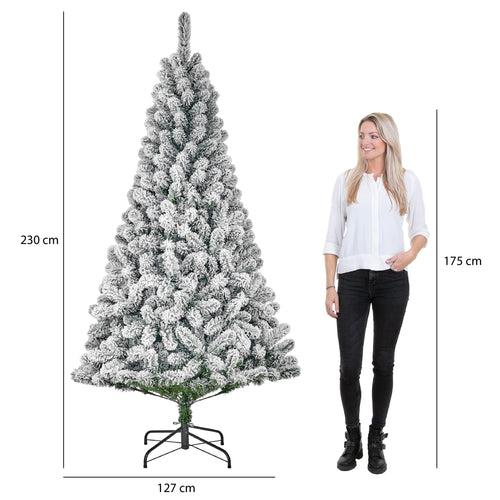Black Box Trees Millington Kunst Kerstboom met Sneeuw - Kunstkerstboom H230 x Ø127 cm - Groen Frosted