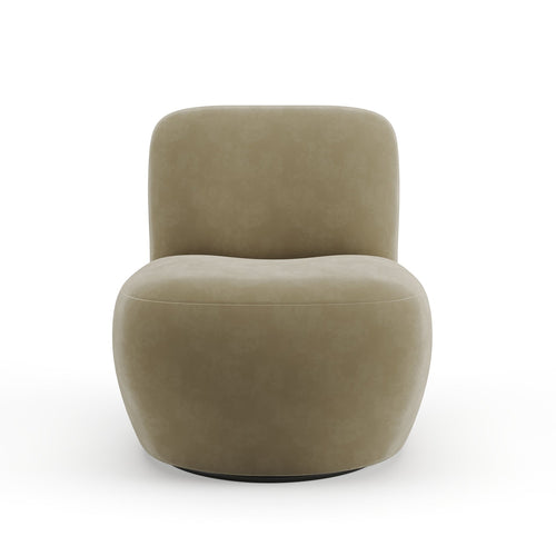 Sia Home - Fauteuil JENA - Fluweel - Beige - 64cm - vtwonen shop