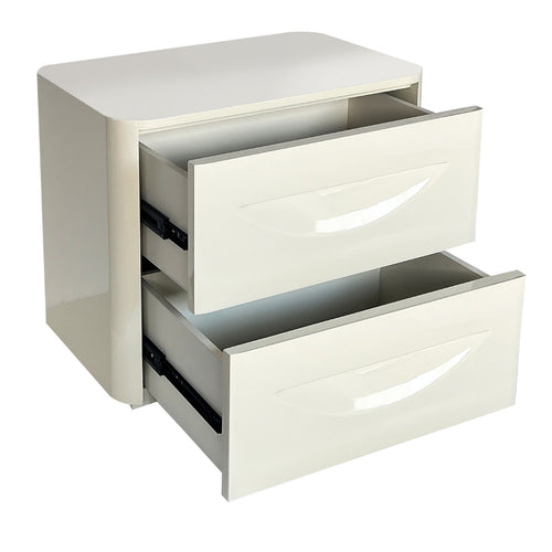 DÉJA Living Nachtkastje Setra - Glossy Crème - 58x41x51cm