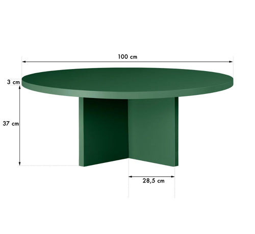 Really Nice Things - Salontafel - Pausa - Rond - 100 cm - Laminado - Cedar - vtwonen shop