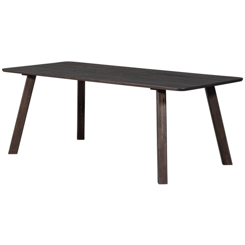 WOOOD eettafel afgerond vingerlas Tablo - Eiken - Mystic Brown - 200x90 - vtwonen shop