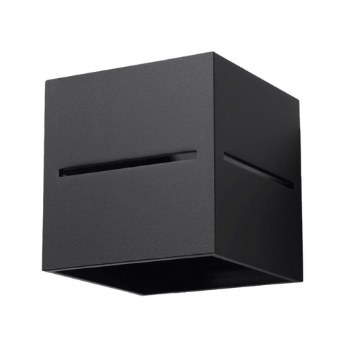 Sollux Lighting Wandlamp LOBO zwart - 10x12x10cm