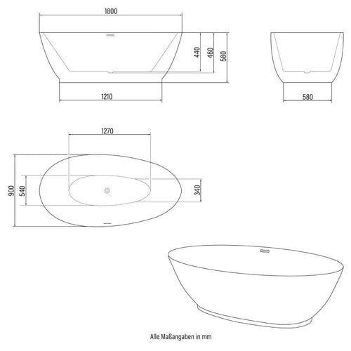 Home Deluxe Vrijstaand Bad DELIA - vtwonen shop