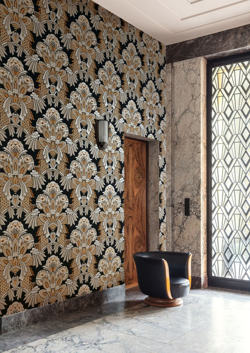 Masureel behang art deco motief zand beige - 70 cm x 10.05 m - 630546 - vtwonen shop