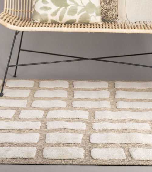 AFK Living vloerkleed Dune - reliëfeffect - beige - 200 x 290 cm