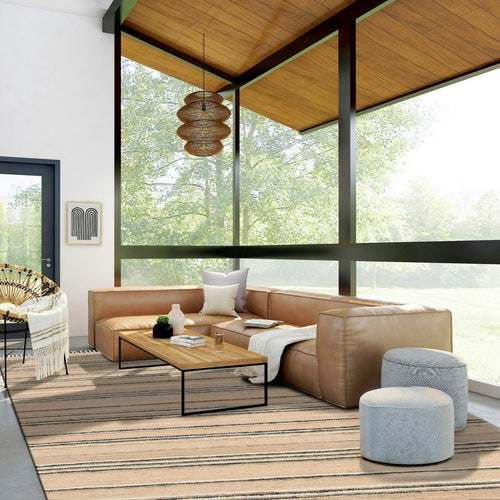 AFK Living vloerkleed Raj - handgemaakt - 60% handgekaarde wol, 30% jute, 10% katoen - 160 x 230 cm