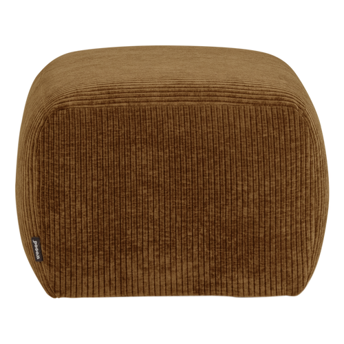 WOOOD poef Mojo Base - Ribstof - Honinggeel - 45x84x64