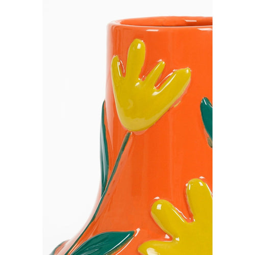 Mica Decorations Ava Vaas - H30 x Ø25 cm - Keramiek - Oranje