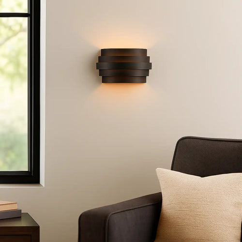 Highlight wandlamp Scudo - 1 lichts - 12.5  x 12.5   cm - zwart goud
