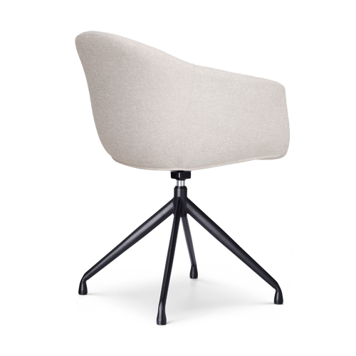 Nolon Nola-Otis Eetkamerstoel Beige - Draaibaar Zwart Onderstel