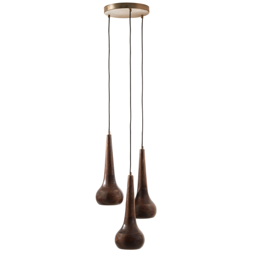 BePureHome hanglampen Tumble - Hout - Walnoot - 150x33x33 - vtwonen shop