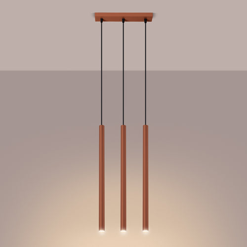 Sollux Lighting Hanglamp PASTELO 3 rood oker - 30x5x94cm