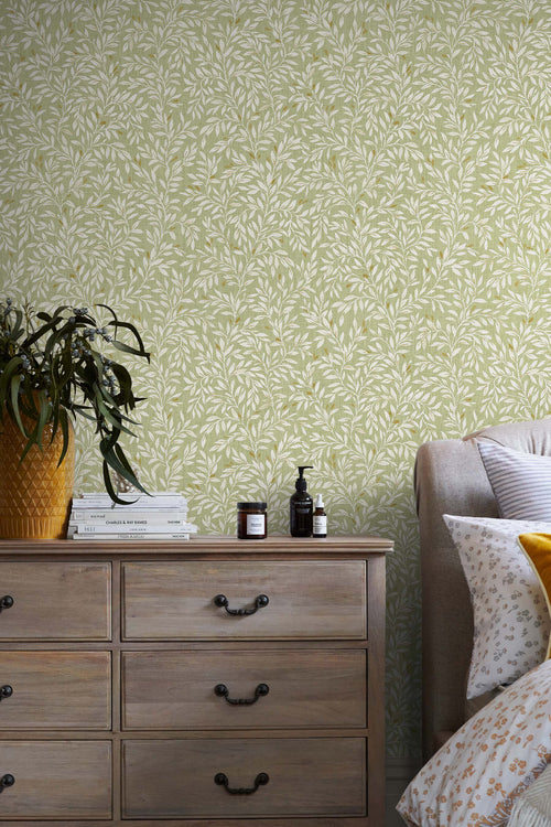 Next vliesbehang Ditsy Leaf groen 10mx52cm