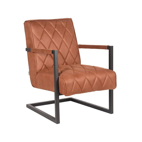 LABEL51 Fauteuil Denmark - Cognac Microfiber - Zithoogte 41cm - vtwonen shop