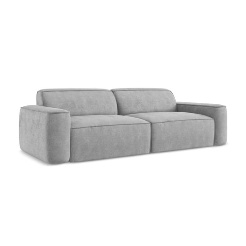 LaMiaSofa 4-zits bank Melissa - chenille stof - lichtgrijs - 244x102x70