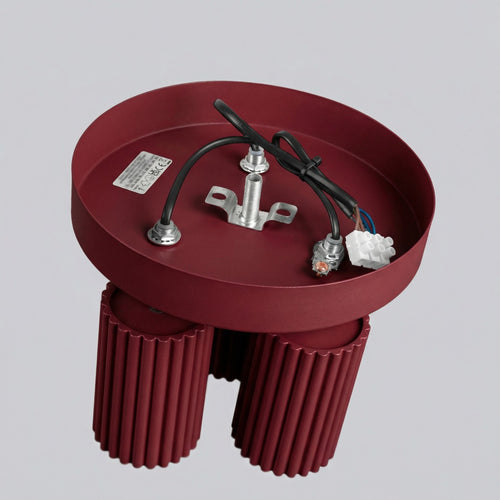 Sollux Lighting Plafondlamp KARBON 3P bordeaux - 19,5x19,5x18cm