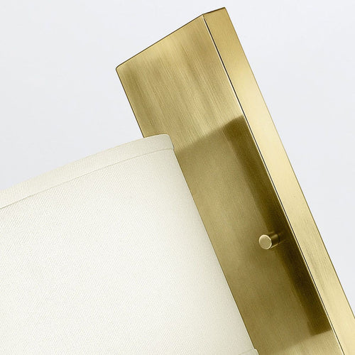 Wandleuchte mit Schirm Classic Messing gebürstet 1x E27