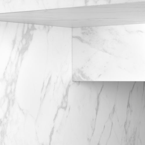 Eettafel met wit marmer effect in melamine 160 cm ALBERTA - vtwonen shop