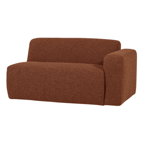 WOOOD 1,5-zits bank arm rechts Mojo Base - Bouclé - Roestbruin - 74x145x97