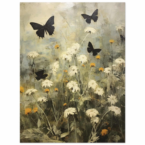 Artfulprints  Butterflies in flowerfield 2   poster 30x40 cm - vtwonen shop