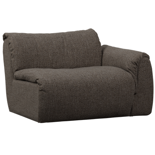 WOOOD 1-zits met arm rechts Baggy - Geweven Stof - Grijs - 81x114x101 - vtwonen shop