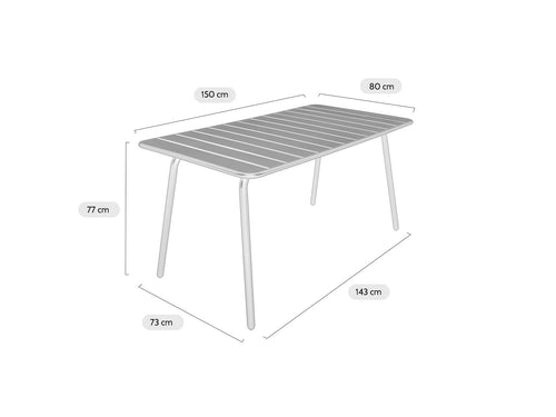 MaximaVida metalen tuintafel Max 150 x 80 cm olijfgroen - vtwonen shop