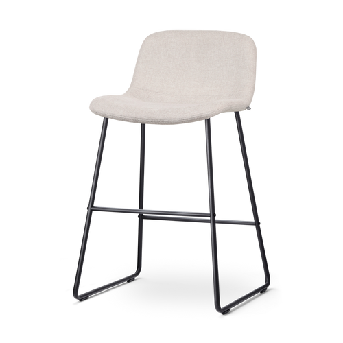 Nolon Nino-Mats Barkruk Beige - Zwart Onderstel - 65 cm - vtwonen shop