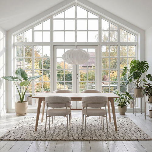 Furnhouse eetkamerstoel Diana - Beige - Stof (Bouclé) - Set van 4