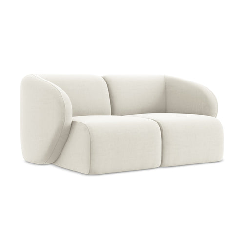 LaMiaSofa Tweezits modulaire bank Cervo - velours - lichtbeige - 174x94x75