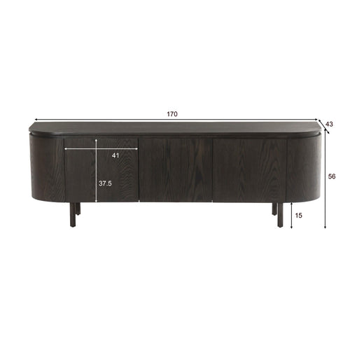 Livingfurn tv-meubel Tobago Espresso - 170cm - bruin - vtwonen shop