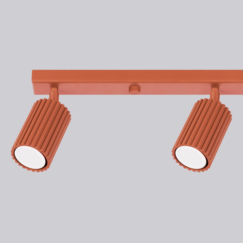 Sollux Lighting Plafondlamp KARBON 4L rood oker - 81x6,5x16,5cm
