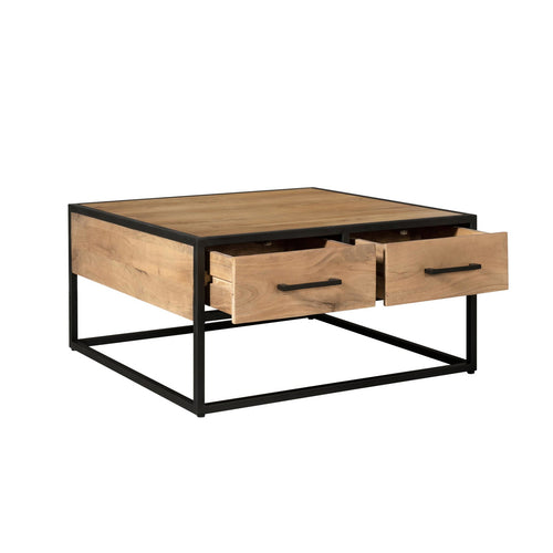 Starfurn Salontafel Dakota - Vierkant Naturel Hout - Ø80x40cm