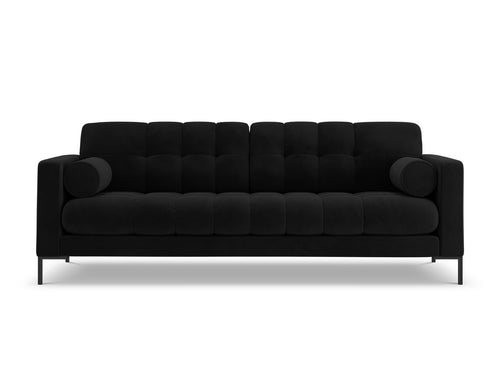 Cosmopolitan Design Bank Bali 3-zits, flueel, zwart - 96x177x75cm