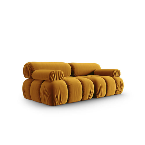 Cosmopolitan Design - Modulaire bank Cortina 2-zits, flueel geel - 94x188x70cm