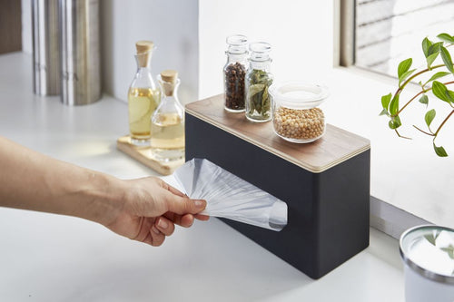 Yamazaki Tissuebox Dubbelzijdig - Rin - Bruin