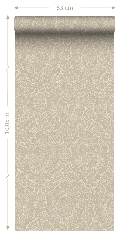 ESTAhome behang ornamenten beige - 50 x 900 cm - 139631 - vtwonen shop