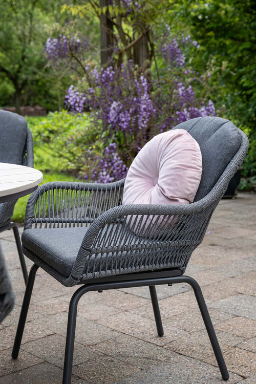 Garden Impressions Triton tuinstoelen set van 4 grijs rope