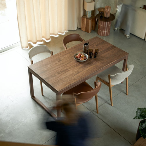 Tikamoon Uitschuifbare tafel in massief notenhout voor 6-12 pers. - Bruin