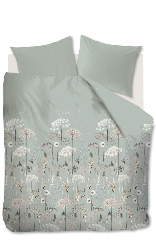 Ariadne at Home dekbedovertrek Flowers - 260x200/220 cm - groen