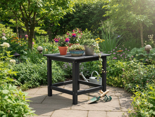 MaximaVida kunststof bijzettafel Montreal zwart - luxe uitvoering - vtwonen shop