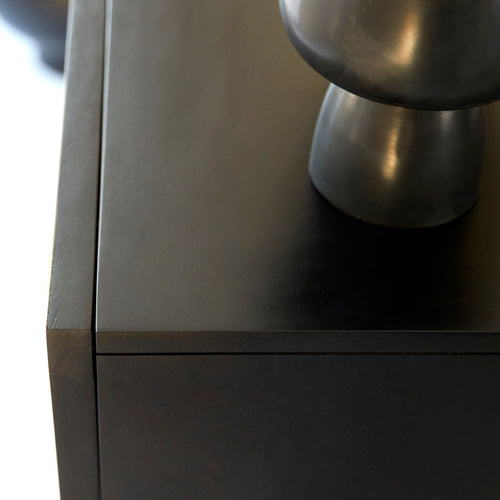 Tikamoon Ladekast van massief zwart mangohout en rotan - Zwart - vtwonen shop