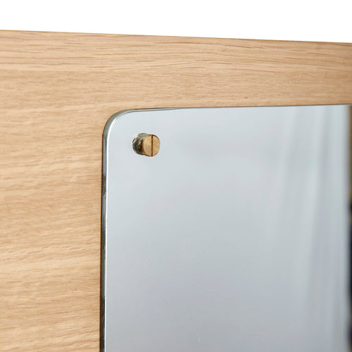 Hübsch spiegel Split - mdf/spiegelglas/eikenfineer/eikenhout - 80x3xh50cm