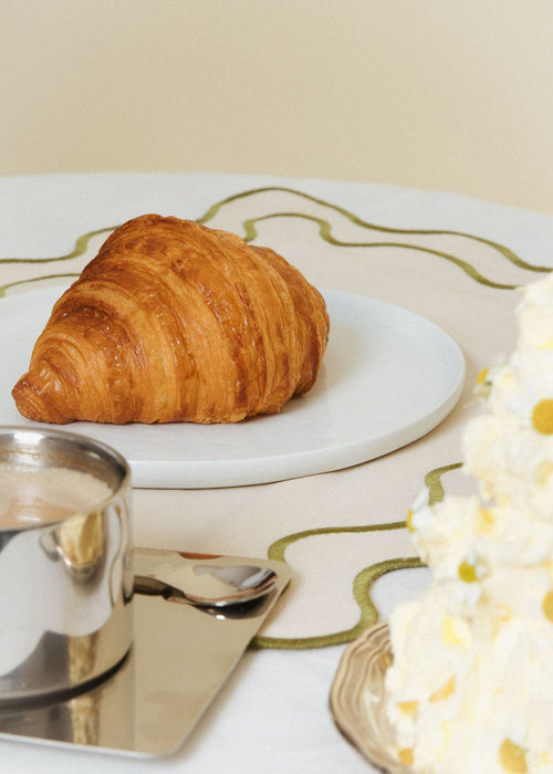 Kulu Club placemats Wavy - linnenmix - beige/groen - set van 2 - vtwonen shop