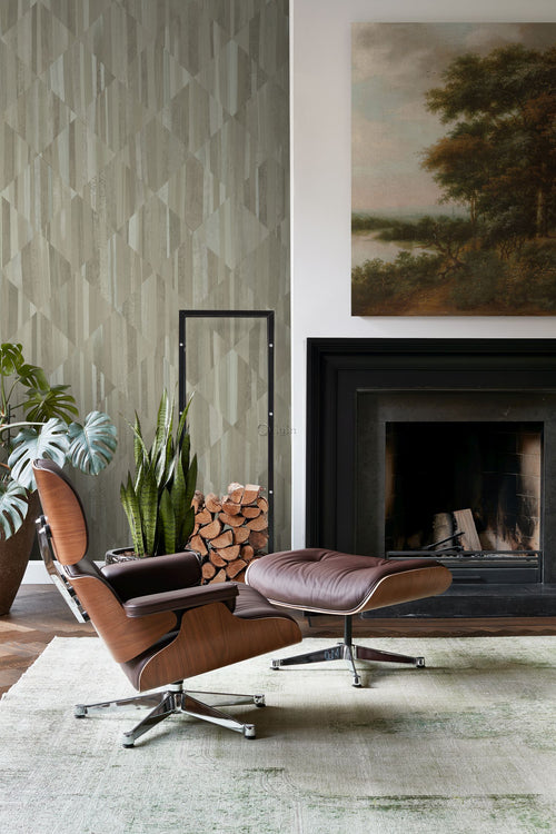 Origin Wallcoverings fotobehang 3D-houtmotief taupe - 1,5 x 2,79 m - 357297 - vtwonen shop