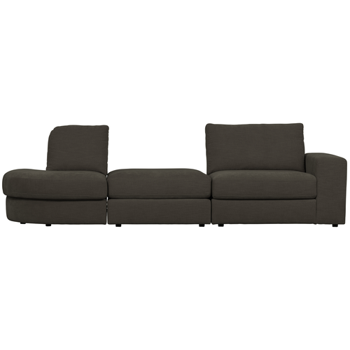 vtwonen 1-zits bank element ronde hoek links Family - Polyester - Antraciet - 85x93x98