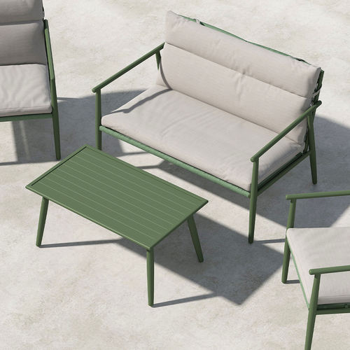 Nest outdoor Margret Tuin Loungeset Groen - Met Zitkussens