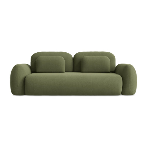 LaMiaSofa 3-zits slaapbank Ferretti - bouclé - groente - 266x121x95